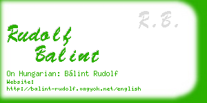 rudolf balint business card
