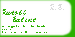 rudolf balint business card